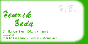 henrik beda business card